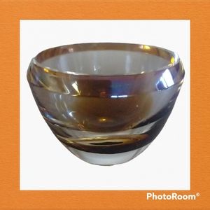 Waterford Evolution Style Hand Blown Lead Crystal Glass Centerpiece Bowl 4"H 5"W